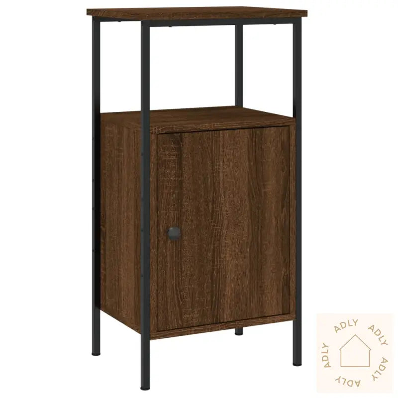 Nattbord 2 Stk Brun Eik 41X31X80 Cm Konstruert Tre