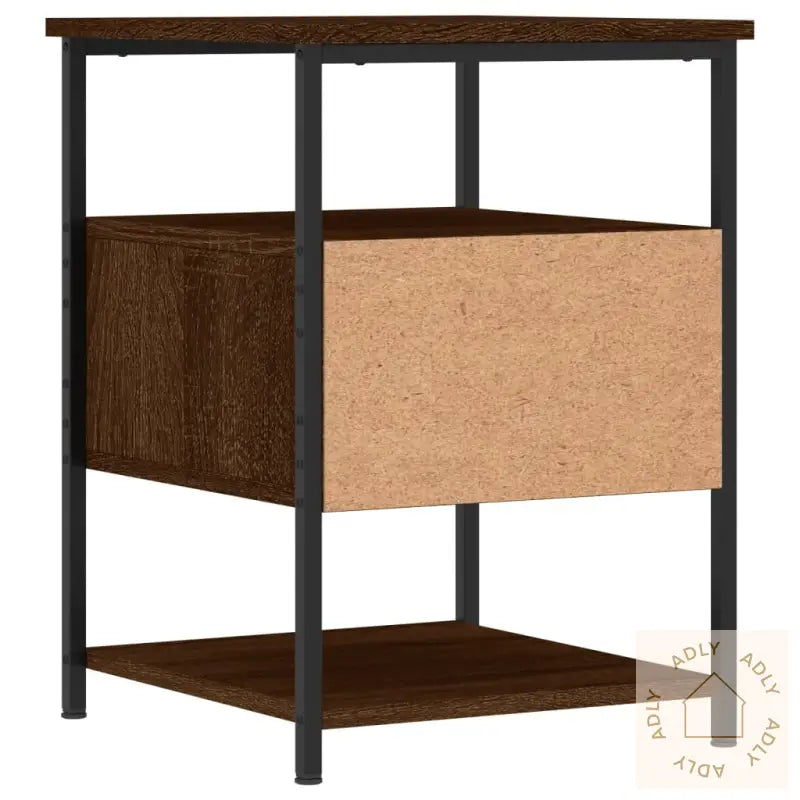 Nattbord 2 Stk Brun Eik 40X42X56 Cm Konstruert Tre