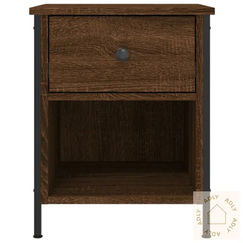 Nattbord 2 Stk Brun Eik 40X42X50 Cm Konstruert Tre