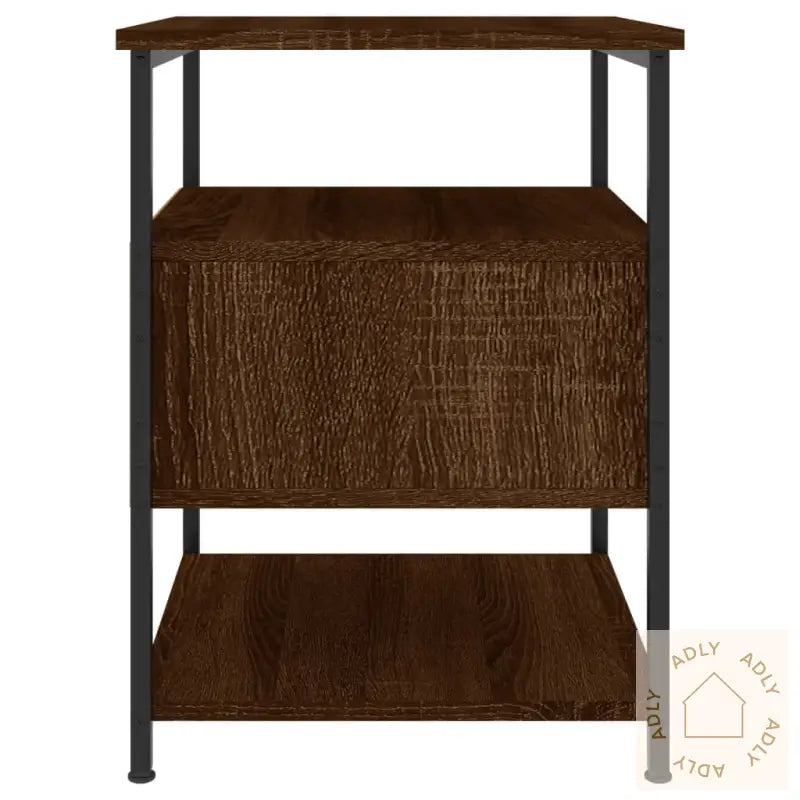 Nattbord 2 Stk Brun Eik 40X42X56 Cm Konstruert Tre