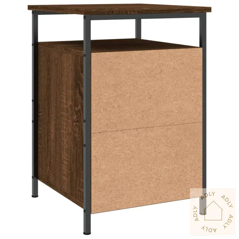 Nattbord 2 Stk Brun Eik 40X42X60 Cm Konstruert Tre