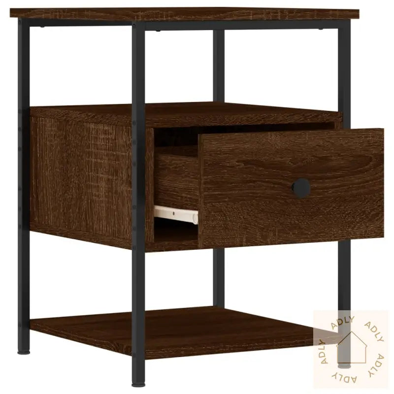 Nattbord 2 Stk Brun Eik 40X42X56 Cm Konstruert Tre