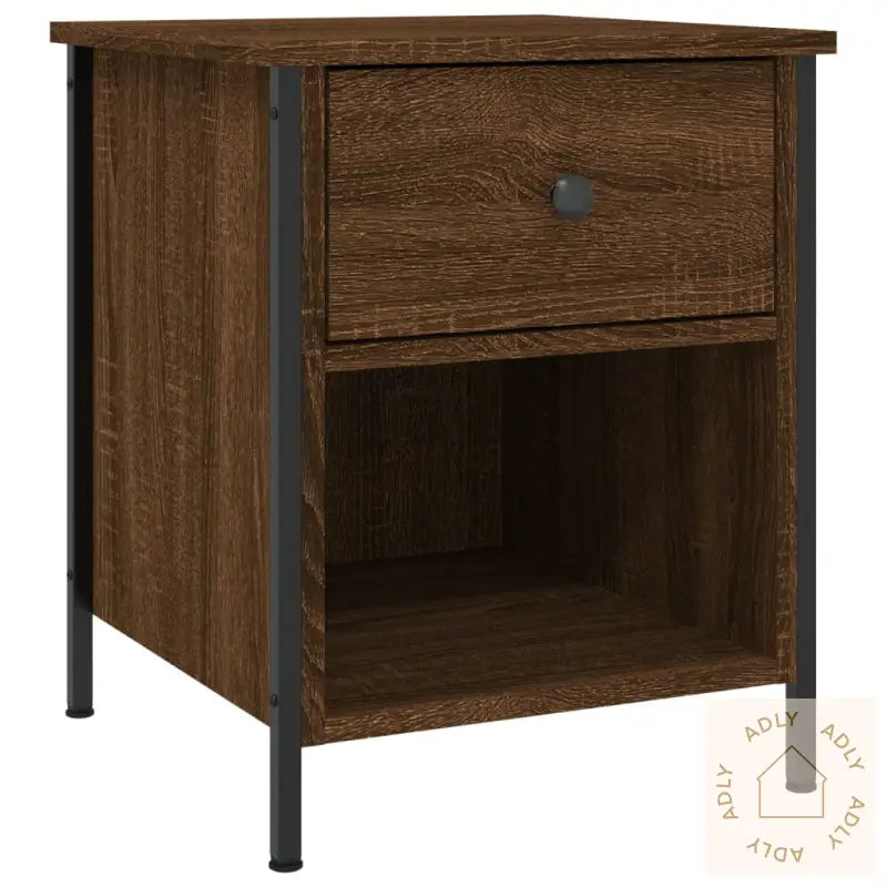 Nattbord 2 Stk Brun Eik 40X42X50 Cm Konstruert Tre