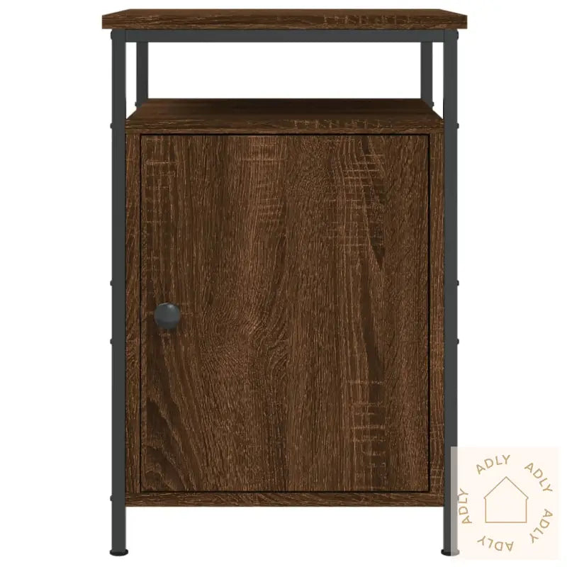 Nattbord 2 Stk Brun Eik 40X42X60 Cm Konstruert Tre