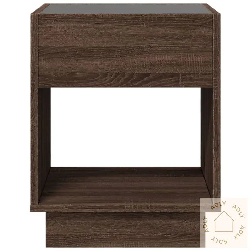 Salongbord Med Infinity Led Brun Eik 40X40X50 Cm