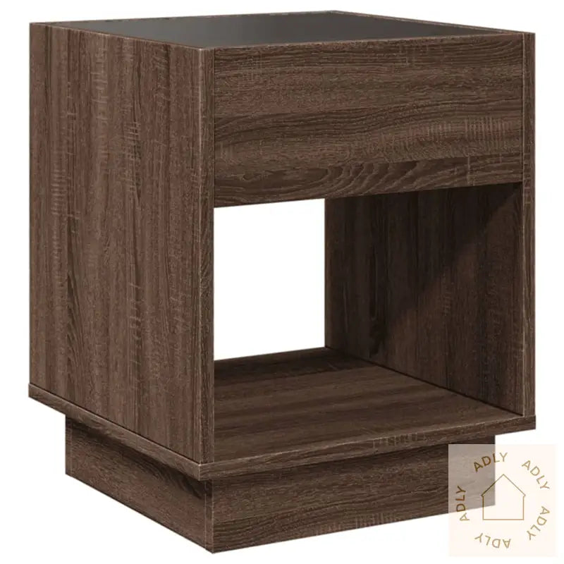 Salongbord Med Infinity Led Brun Eik 40X40X50 Cm