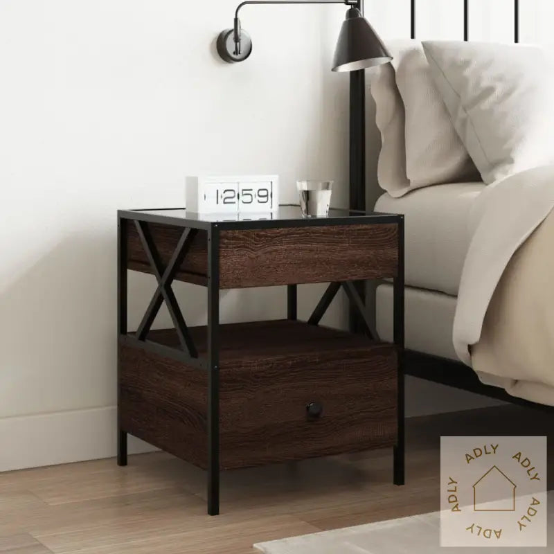 Salongbord Med Infinity Led Brun Eik 40X40X51 Cm