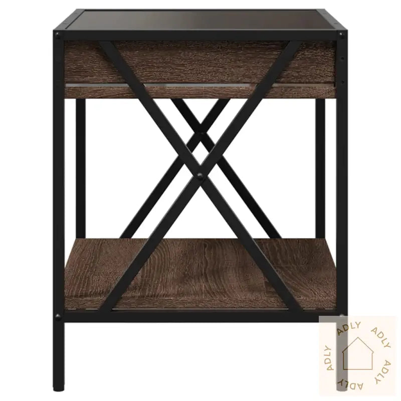 Salongbord Med Infinity Led Brun Eik 40X40X49 Cm