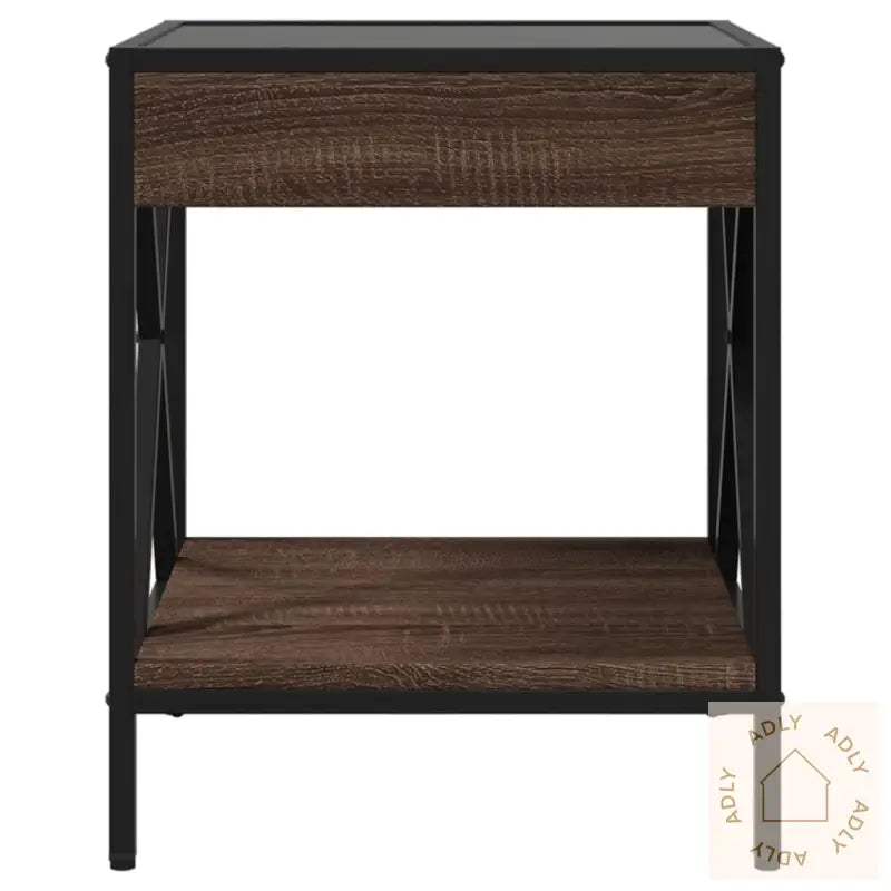 Salongbord Med Infinity Led Brun Eik 40X40X49 Cm