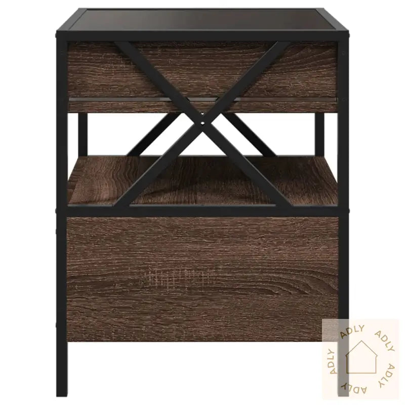 Salongbord Med Infinity Led Brun Eik 40X40X51 Cm