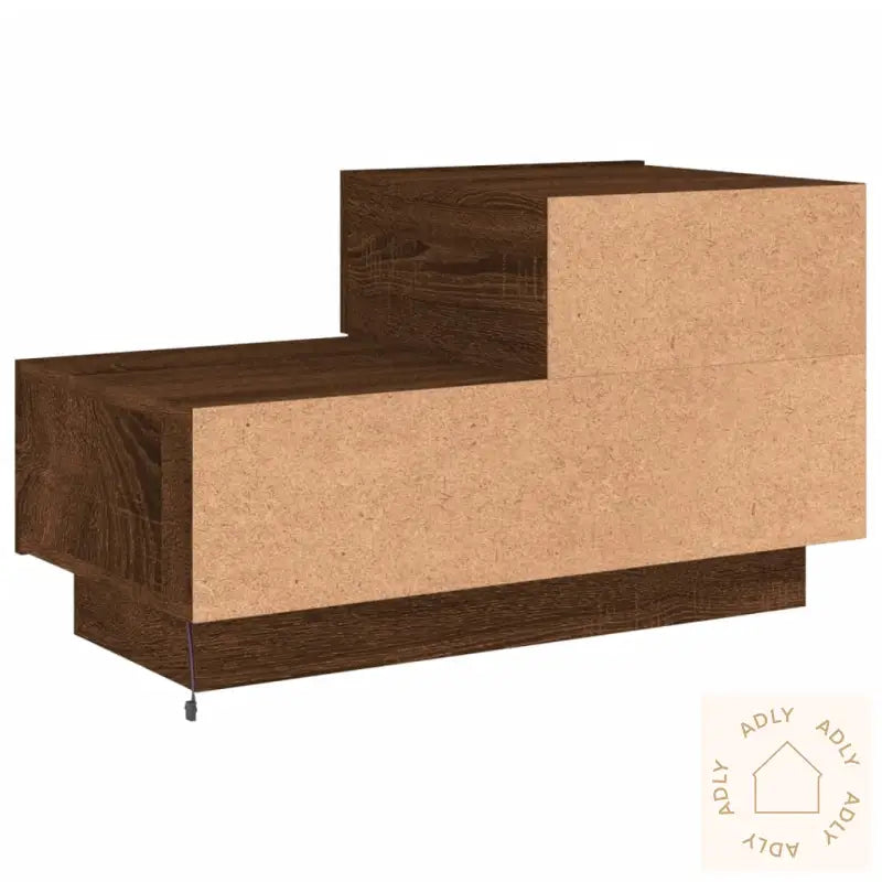 Nattbord Med Led Brun Eik 70X36X40,5 Cm