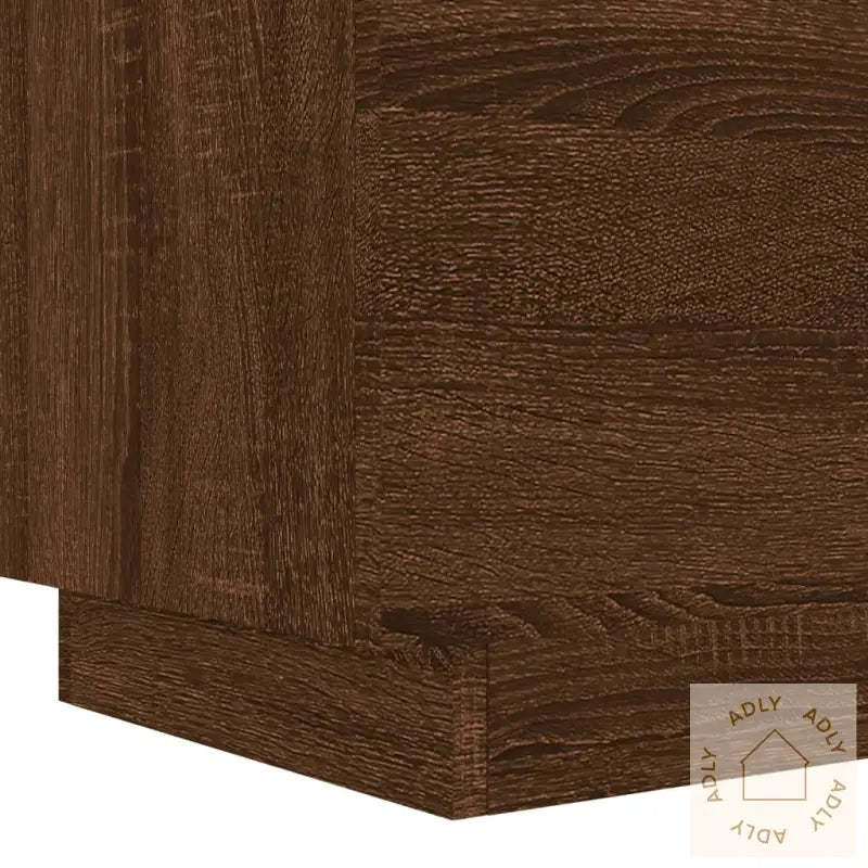 Nattbord Med Led 2 Stk Brun Eik Konstruert Tre