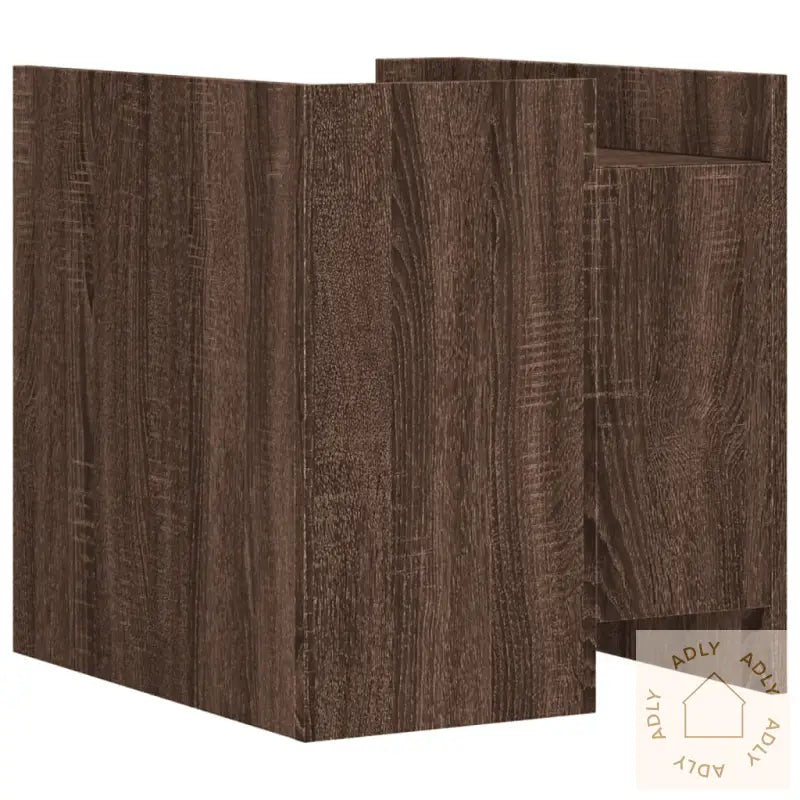 Nattbord Brun Eik 45X50X50 Cm Konstruert Tre