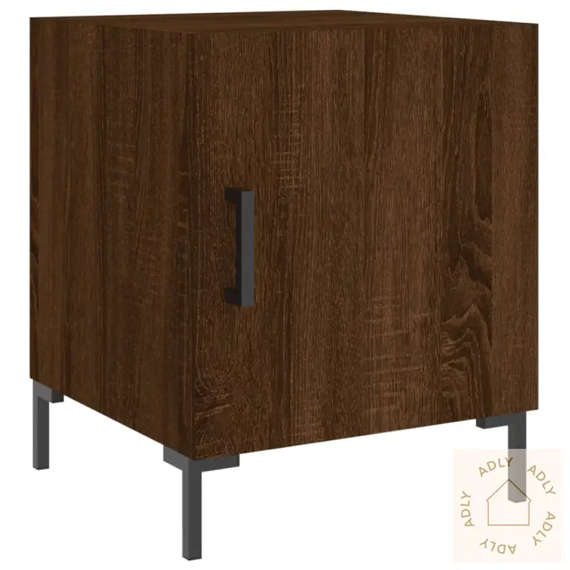Nattbord 2 Stk Brun Eik 40X40X50 Cm Konstruert Tre