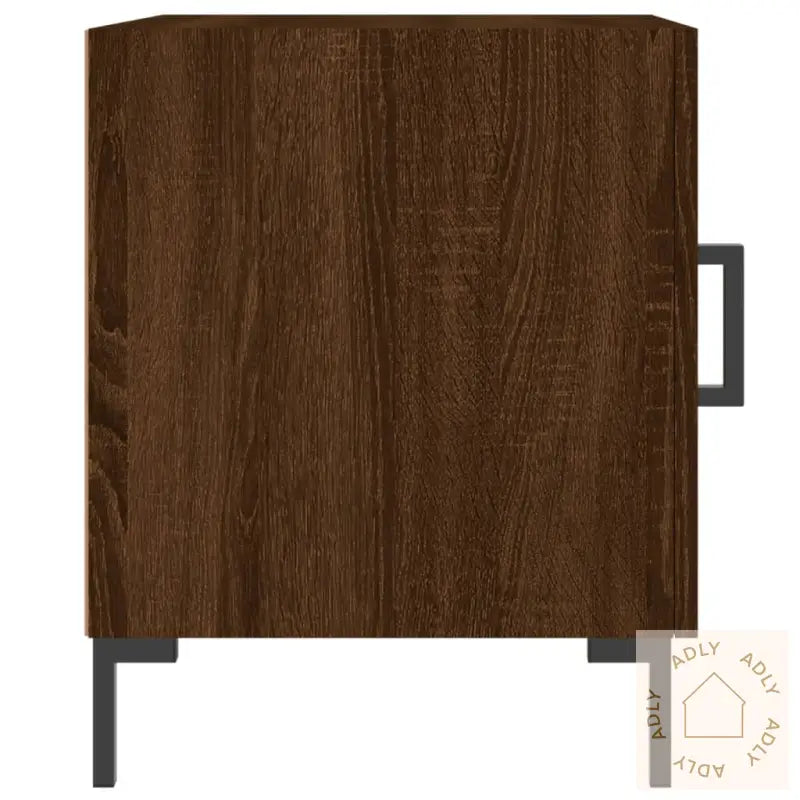 Nattbord 2 Stk Brun Eik 40X40X50 Cm Konstruert Tre