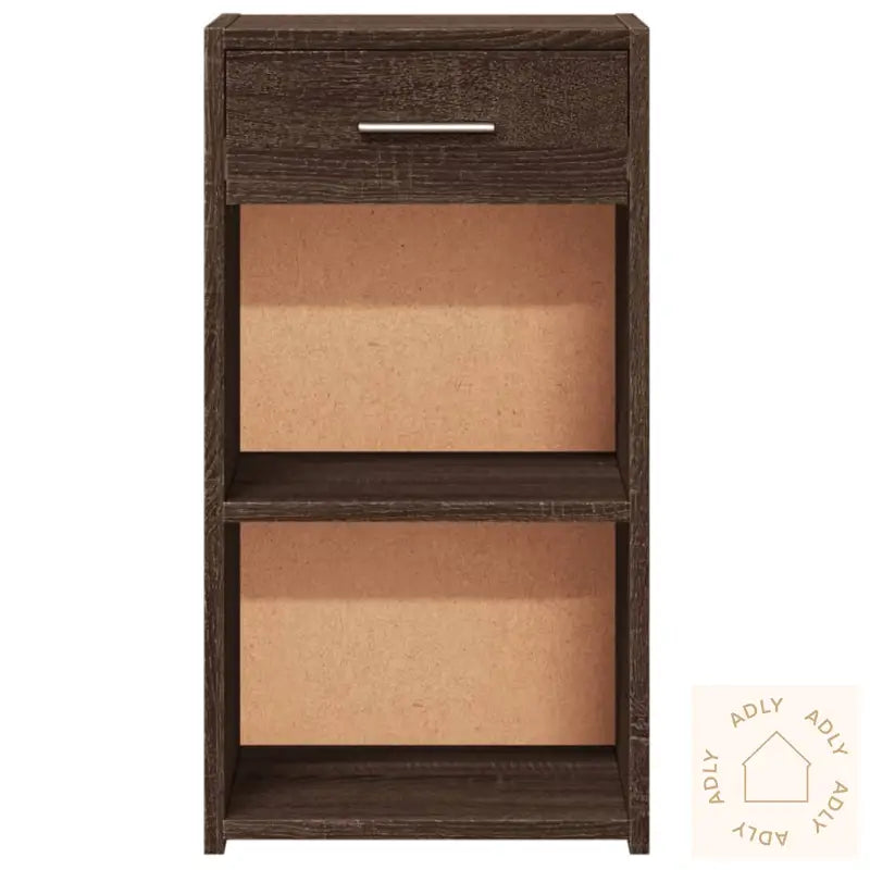 Nattbord Brun Eik 35X34X65 Cm Konstruert Tre