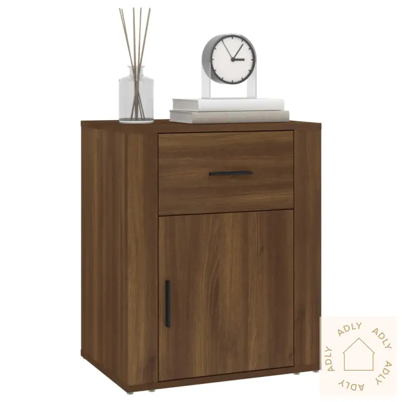 Nattbord Brun Eik 50X36X60 Cm Konstruert Tre