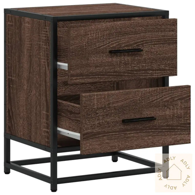 Nattbord Brun Eik 40X31X50 Cm Konstruert Tre