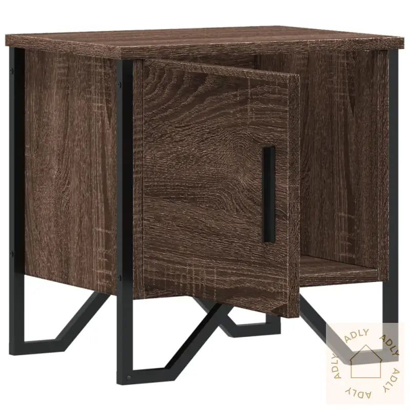 Nattbord Brun Eik 40X30X40 Cm Konstruert Tre