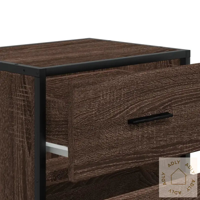 Nattbord Brun Eik 40X31X50 Cm Konstruert Tre