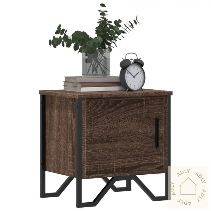 Nattbord Brun Eik 40X30X40 Cm Konstruert Tre