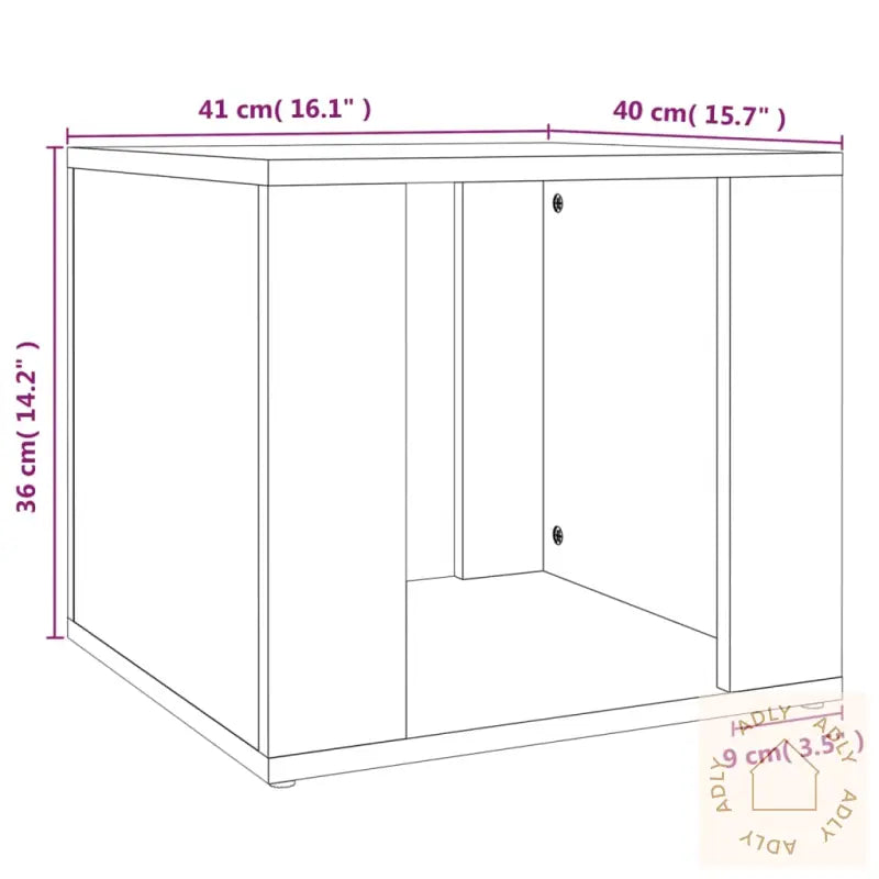 Nattbord Brun Eik 41X40X36 Cm Konstruert Tre
