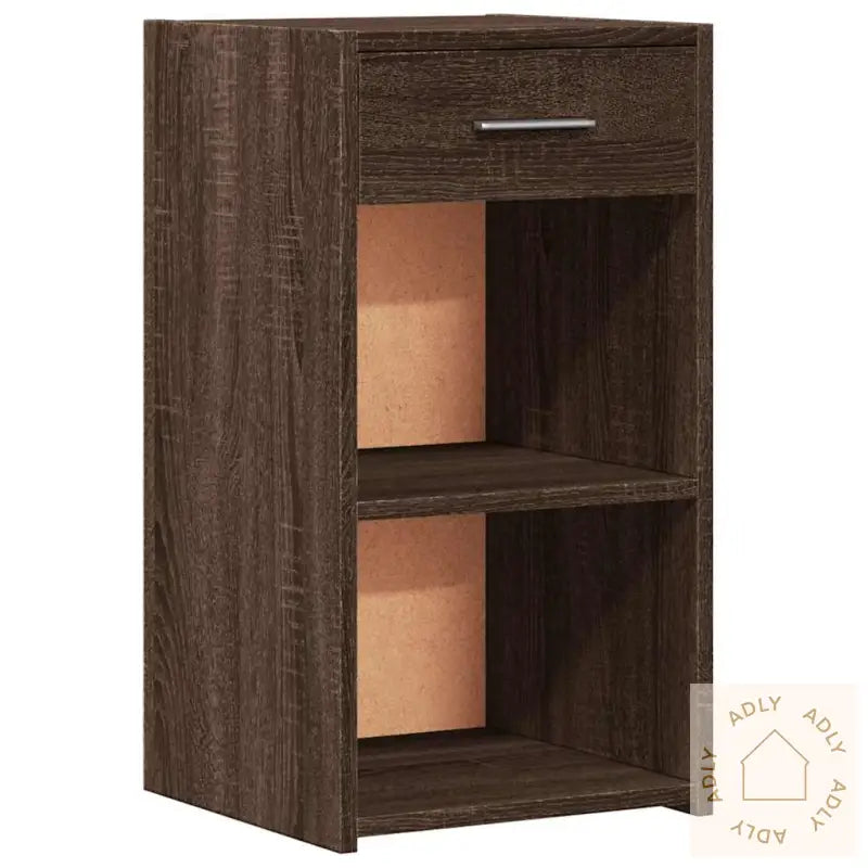 Nattbord Brun Eik 35X34X65 Cm Konstruert Tre