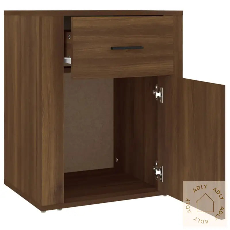 Nattbord Brun Eik 50X36X60 Cm Konstruert Tre