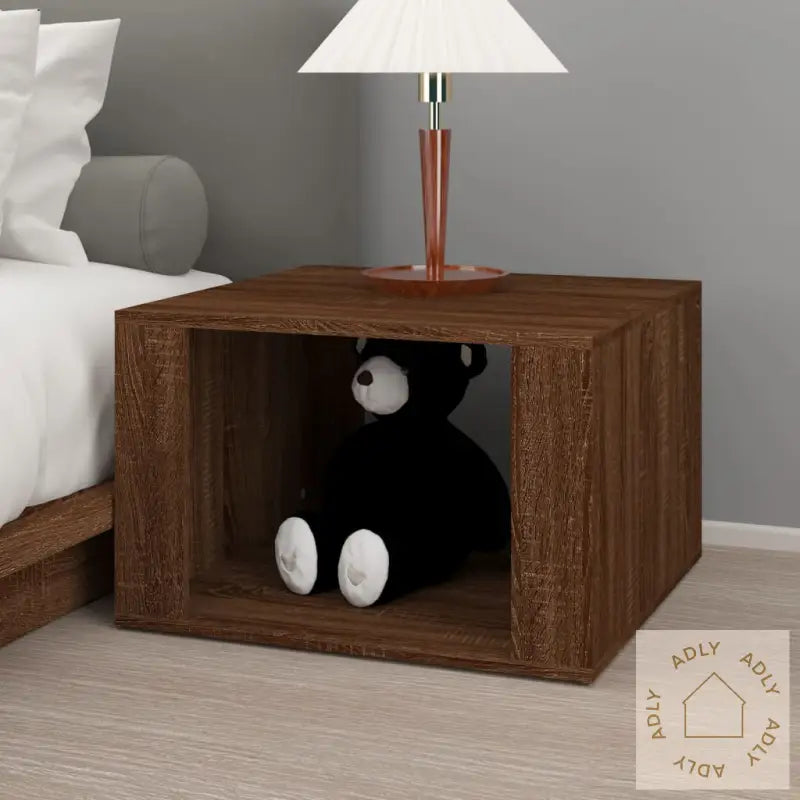 Nattbord Brun Eik 57X55X36 Cm Konstruert Tre