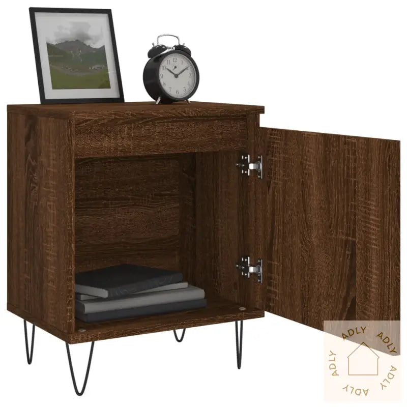 Nattbord Brun Eik 40X30X50 Cm Konstruert Tre