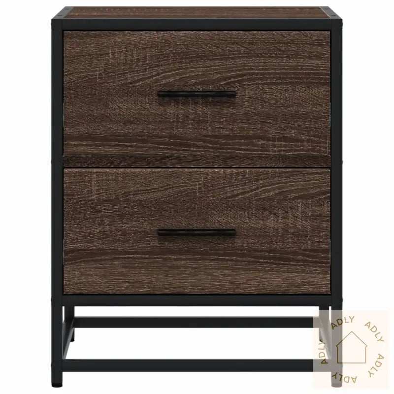 Nattbord Brun Eik 40X31X50 Cm Konstruert Tre