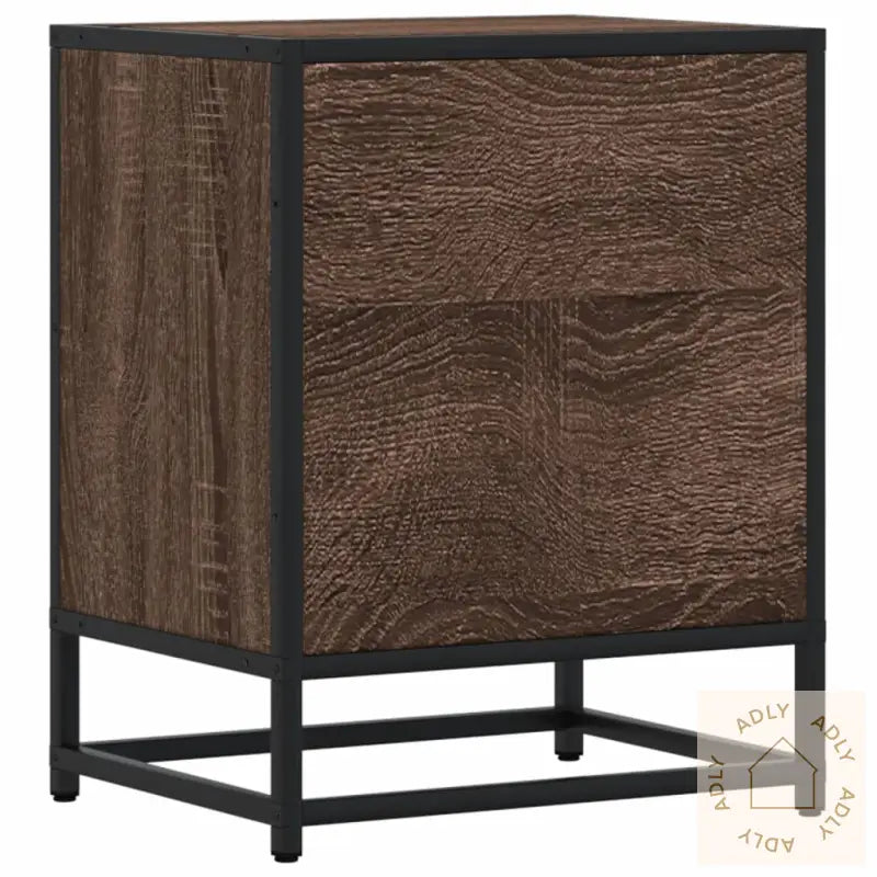 Nattbord Brun Eik 40X31X50 Cm Konstruert Tre