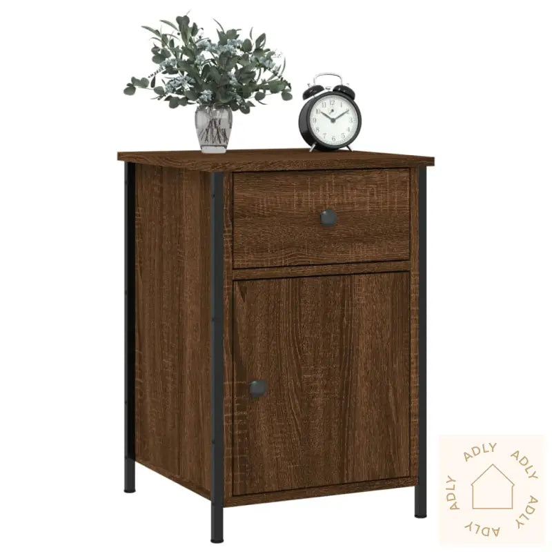 Nattbord 2 Stk Brun Eik 40X42X60 Cm Konstruert Tre