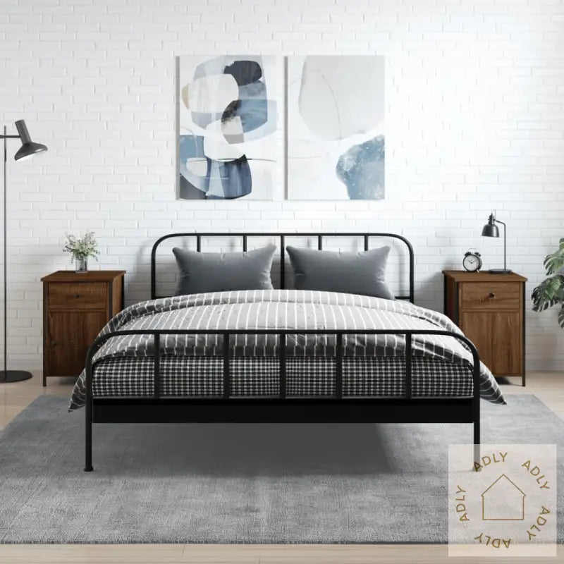 Nattbord 2 Stk Brun Eik 40X42X60 Cm Konstruert Tre
