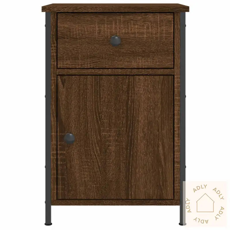 Nattbord 2 Stk Brun Eik 40X42X60 Cm Konstruert Tre