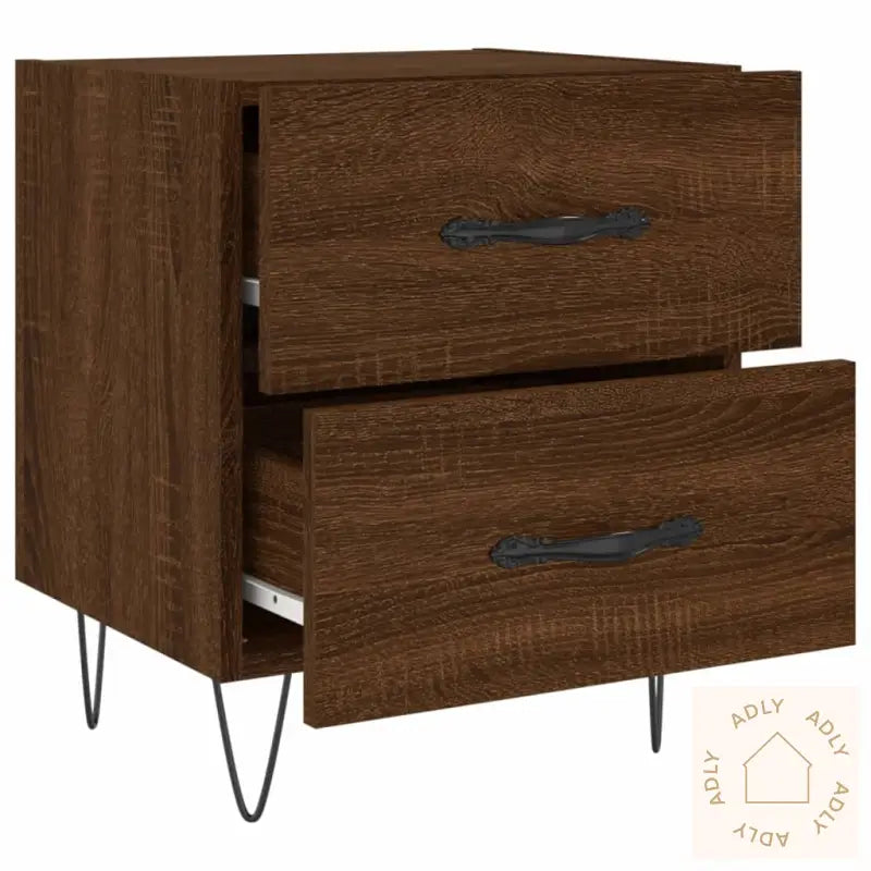 Nattbord Brun Eik 40X35X47,5 Cm Konstruert Tre