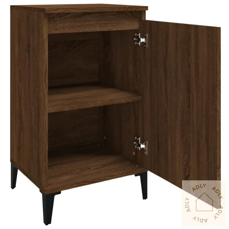 Nattbord Brun Eik 40X35X70 Cm Konstruert Tre