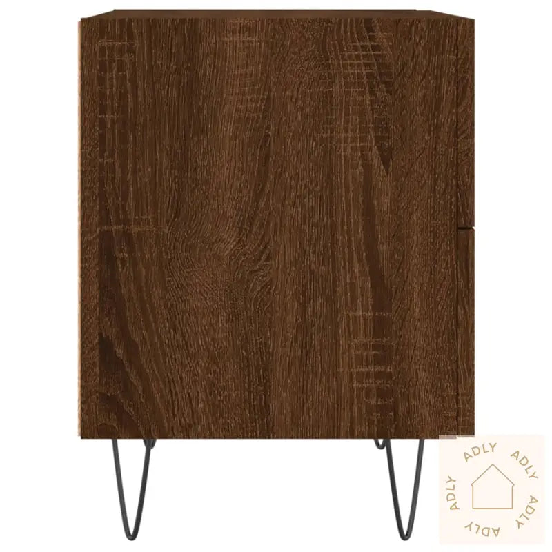 Nattbord 2 Stk Brun Eik 40X35X47,5 Cm Konstruert Tre