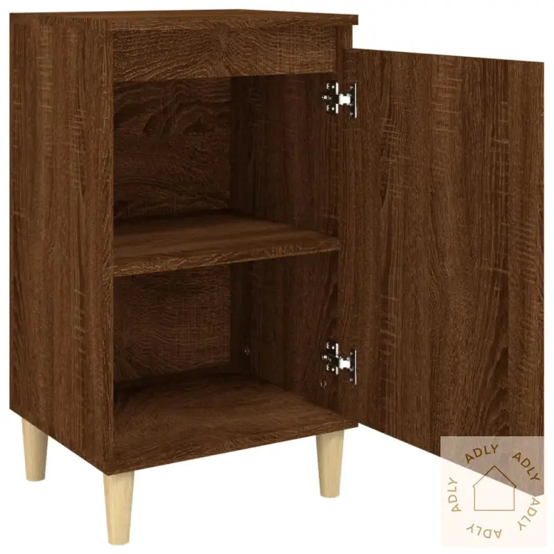 Nattbord Brun Eik 40X35X70 Cm Konstruert Tre