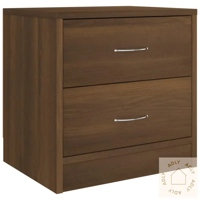 Nattbord 2 Stk Brun Eik 40X30X40 Cm Sponplate