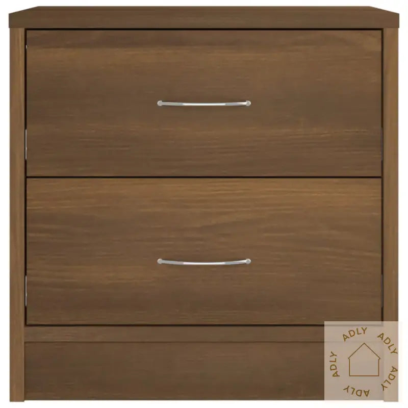Nattbord 2 Stk Brun Eik 40X30X40 Cm Sponplate