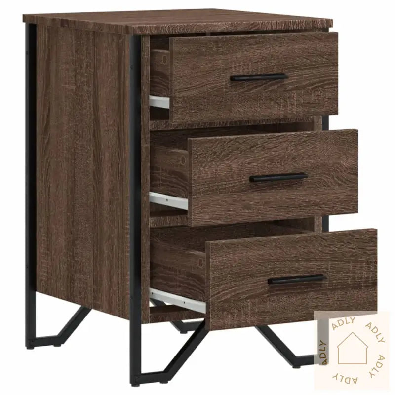 Nattbord Brun Eik 40X41X60 Cm Konstruert Tre