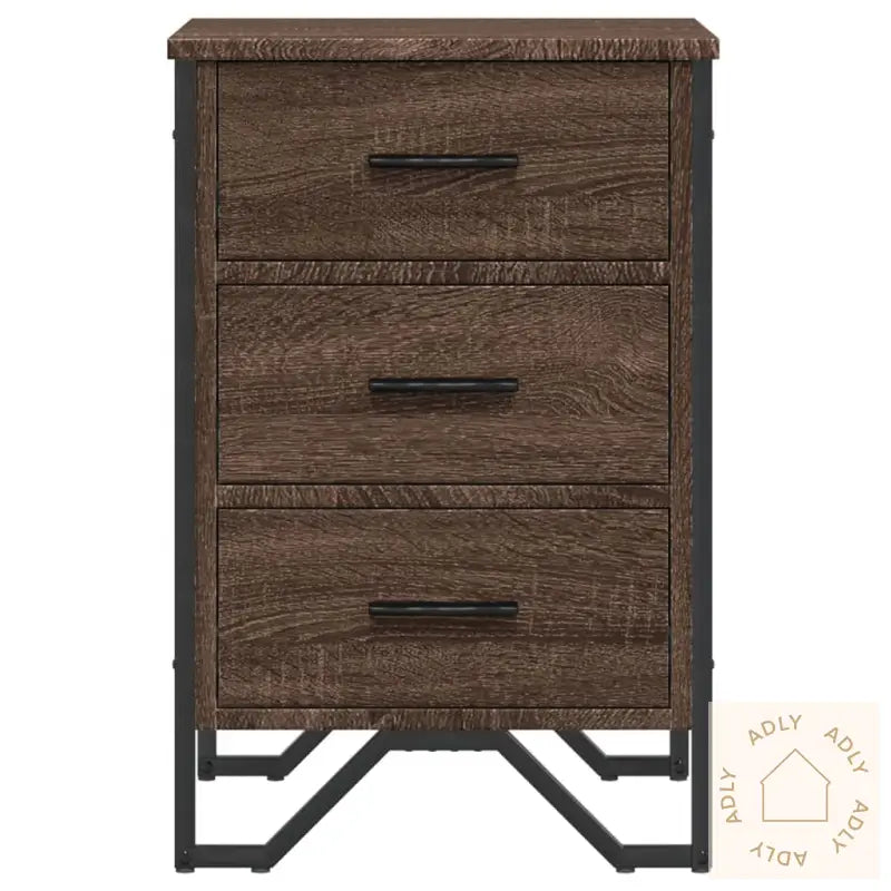 Nattbord Brun Eik 40X41X60 Cm Konstruert Tre