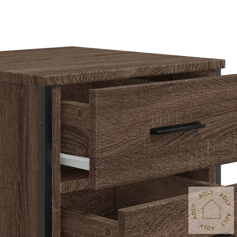 Nattbord Brun Eik 40X41X60 Cm Konstruert Tre