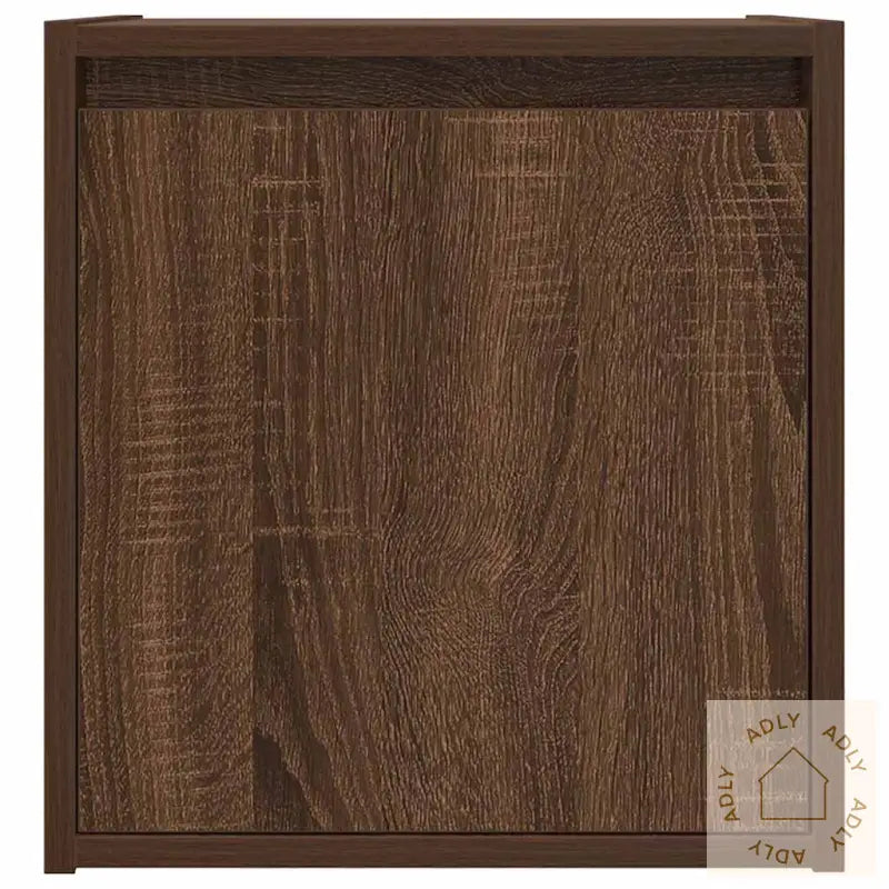 Veggmontert Nattbord Brun Eik 38X34X40 Cm