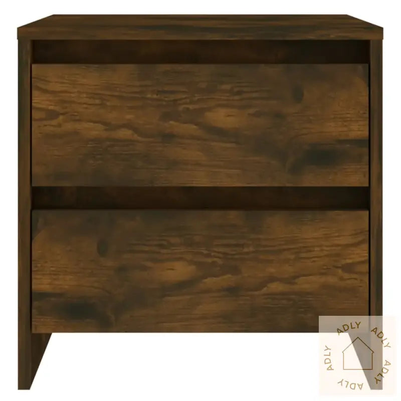 Nattbord 2 Stk Røkt Eik 45X34,5X44,5 Cm Konstruert Tre