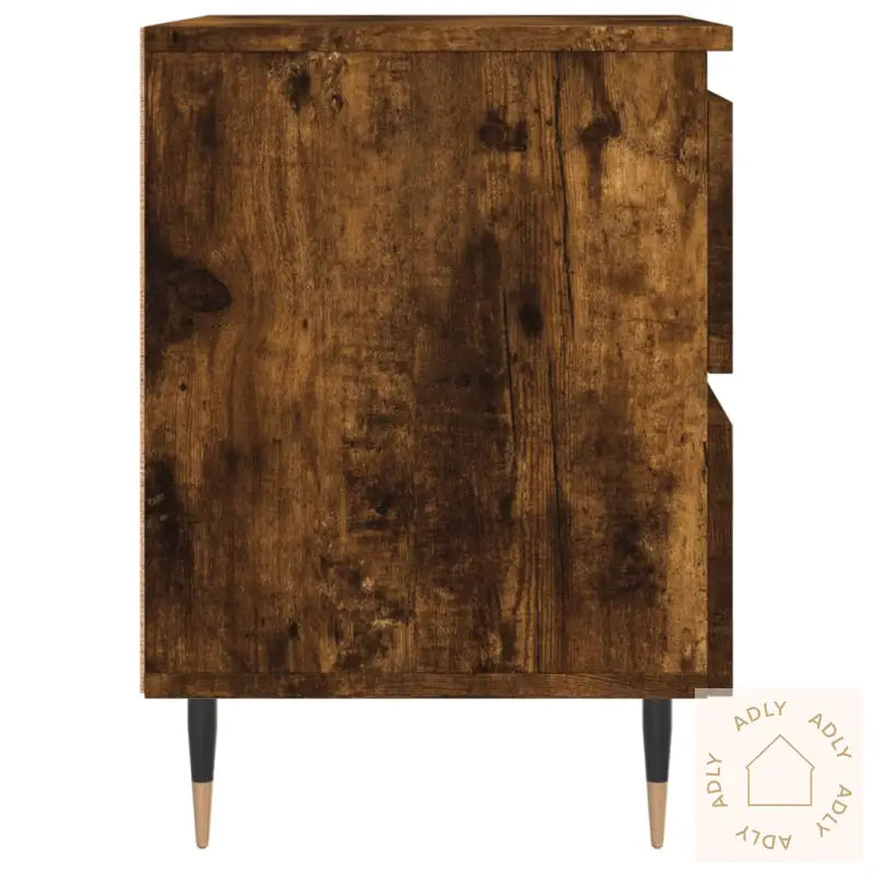 Nattbord 2 Stk Røkt Eik 40X35X50 Cm Konstruert Tre