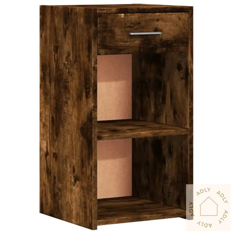 Nattbord 2 Stk Røkt Eik 35X34X65 Cm Konstruert Tre