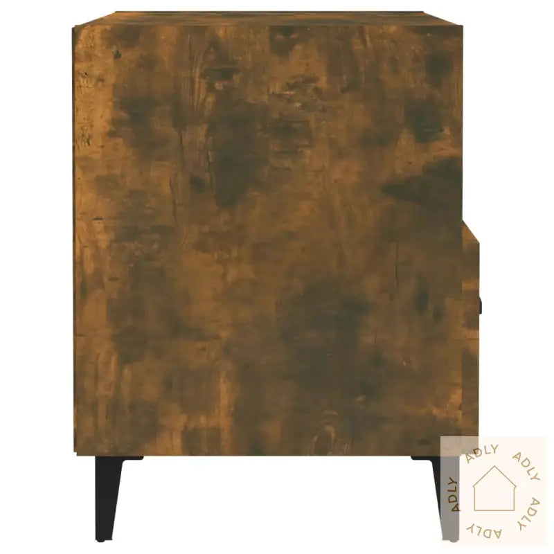 Nattbord 2 Stk Røkt Eik Konstruert Tre