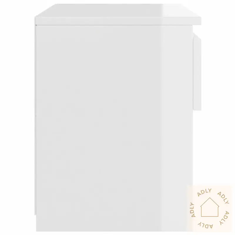 Nattbord 2 Stk Høyglans Hvit 40X30X39 Cm Konstruert Tre